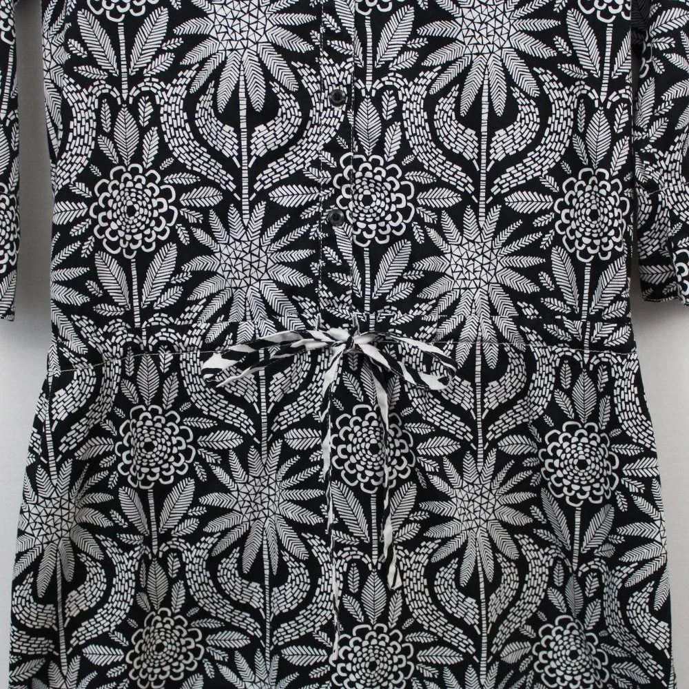 Hatley Black & White Drawstring Dress - Picture 4 of 16
